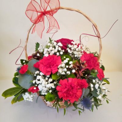 Christmas Country Basket - Snowy
